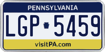 PA license plate LGP5459