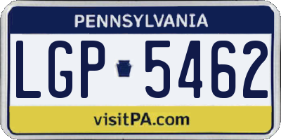 PA license plate LGP5462