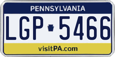 PA license plate LGP5466