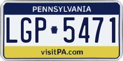 PA license plate LGP5471