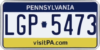 PA license plate LGP5473
