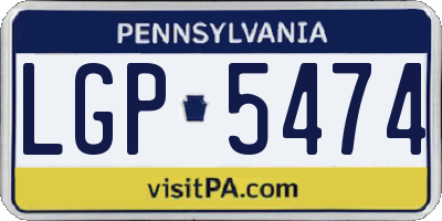 PA license plate LGP5474