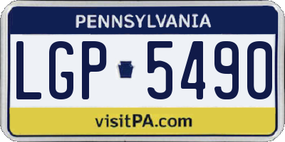 PA license plate LGP5490