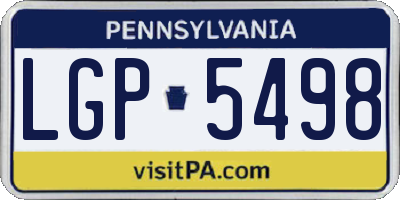PA license plate LGP5498