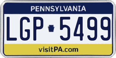 PA license plate LGP5499