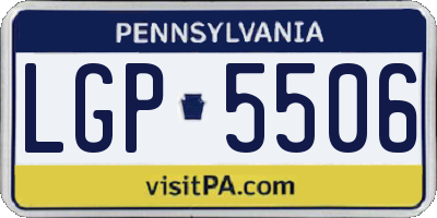 PA license plate LGP5506