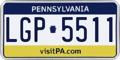 PA license plate LGP5511