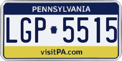 PA license plate LGP5515