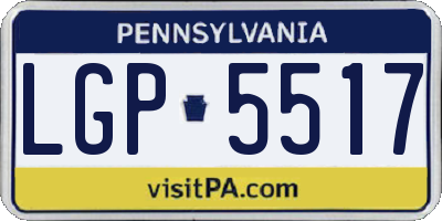 PA license plate LGP5517