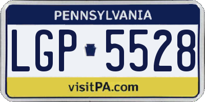 PA license plate LGP5528