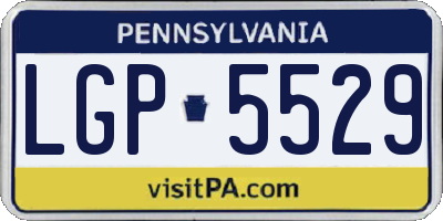 PA license plate LGP5529