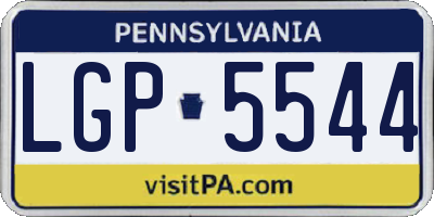 PA license plate LGP5544
