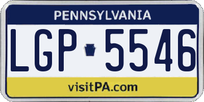 PA license plate LGP5546