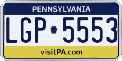 PA license plate LGP5553