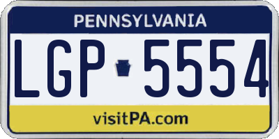 PA license plate LGP5554