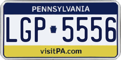 PA license plate LGP5556