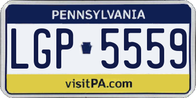 PA license plate LGP5559