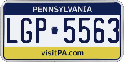 PA license plate LGP5563