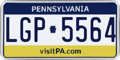 PA license plate LGP5564