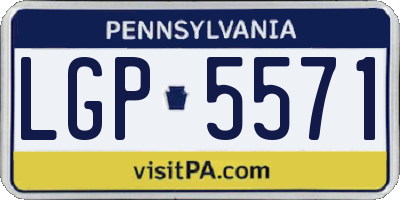 PA license plate LGP5571