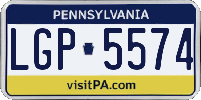 PA license plate LGP5574