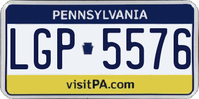 PA license plate LGP5576