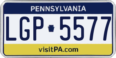 PA license plate LGP5577