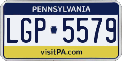 PA license plate LGP5579