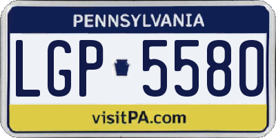 PA license plate LGP5580