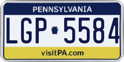 PA license plate LGP5584