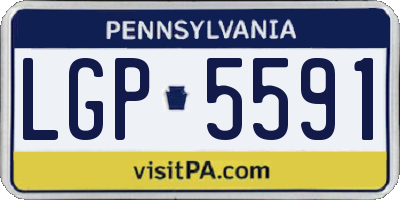 PA license plate LGP5591