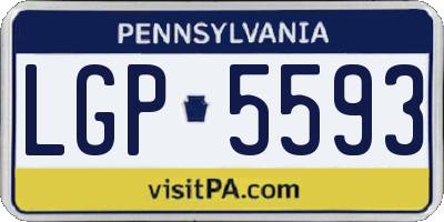 PA license plate LGP5593