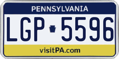 PA license plate LGP5596