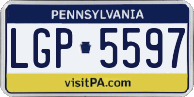 PA license plate LGP5597