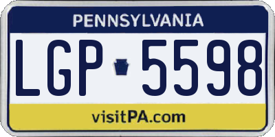PA license plate LGP5598