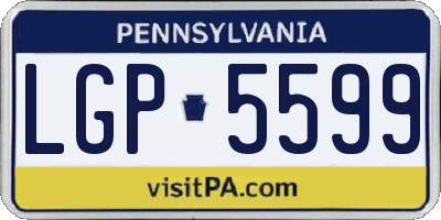 PA license plate LGP5599