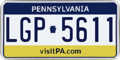 PA license plate LGP5611