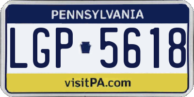 PA license plate LGP5618
