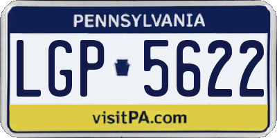 PA license plate LGP5622