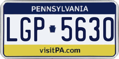 PA license plate LGP5630