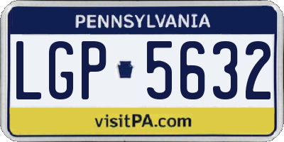 PA license plate LGP5632