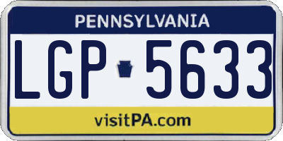 PA license plate LGP5633