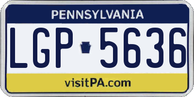 PA license plate LGP5636