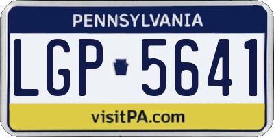 PA license plate LGP5641