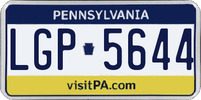 PA license plate LGP5644