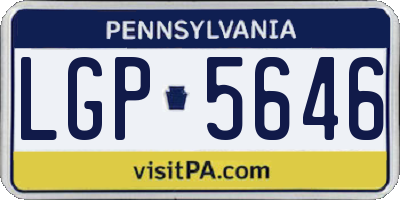 PA license plate LGP5646