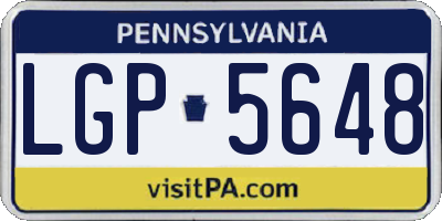 PA license plate LGP5648