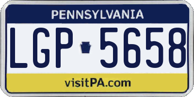 PA license plate LGP5658