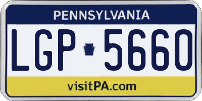 PA license plate LGP5660