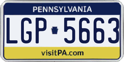 PA license plate LGP5663